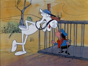 Screenshots from the 1974 DePatie Freleng cartoon Big Beef at the O.K. Corral