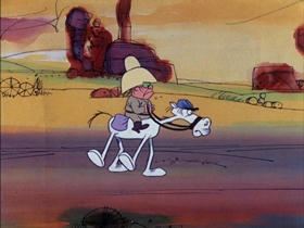 Screenshots from the 1974 DePatie Freleng cartoon Big Beef at the O.K. Corral