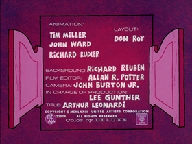 Screenshots from the 1974 DePatie Freleng cartoon By Hoot or By Crook