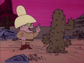 Screenshots from the 1974 DePatie Freleng cartoon Strange on the Range