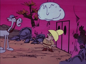 Screenshots from the 1974 DePatie Freleng cartoon Strange on the Range