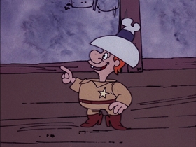 Screenshots from the 1974 DePatie Freleng cartoon Strange on the Range