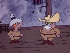 Screenshots from the 1974 DePatie Freleng cartoon Strange on the Range