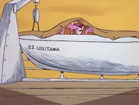 Screenshots from the 1974 DePatie Freleng cartoon Pink Aye
