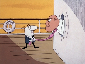 Screenshots from the 1974 DePatie Freleng cartoon Pink Aye