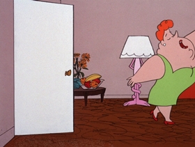 Screenshots from the 1974 DePatie Freleng cartoon Pink Aye