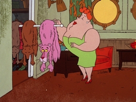 Screenshots from the 1974 DePatie Freleng cartoon Pink Aye