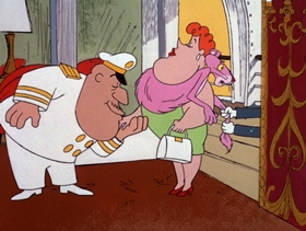 Screenshots from the 1974 DePatie Freleng cartoon Pink Aye