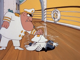 Screenshots from the 1974 DePatie Freleng cartoon Pink Aye