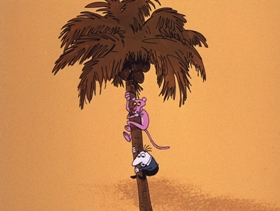 Screenshots from the 1974 DePatie Freleng cartoon Pink Aye