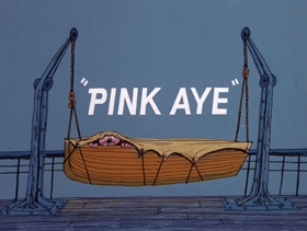 Screenshots from the 1974 DePatie Freleng cartoon Pink Aye