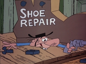 Screenshots from the 1974 DePatie Freleng cartoon Mesa Trouble