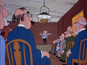 Screenshots from the 1974 DePatie Freleng cartoon Mesa Trouble