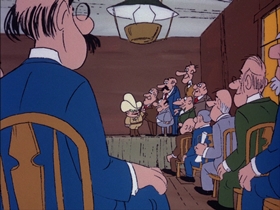 Screenshots from the 1974 DePatie Freleng cartoon Mesa Trouble