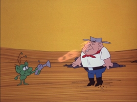 Screenshots from the 1974 DePatie Freleng cartoon Mesa Trouble