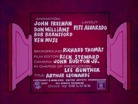 Screenshots from the 1974 DePatie Freleng cartoon Mesa Trouble