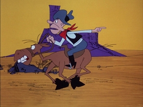Screenshots from the 1974 DePatie Freleng cartoon Mesa Trouble