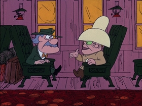 Screenshots from the 1974 DePatie Freleng cartoon Saddle Soap Opera