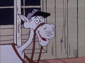 Screenshots from the 1974 DePatie Freleng cartoon Saddle Soap Opera
