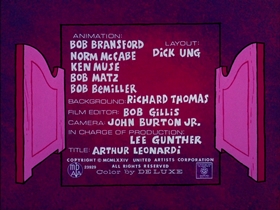 Screenshots from the 1974 DePatie Freleng cartoon Saddle Soap Opera