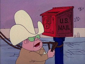 Screenshots from the 1974 DePatie Freleng cartoon Saddle Soap Opera