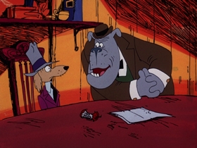Screenshots from the 1974 DePatie Freleng cartoon The Dogfather