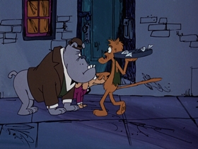 Screenshots from the 1974 DePatie Freleng cartoon The Dogfather