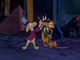 Screenshots from the 1974 DePatie Freleng cartoon The Dogfather