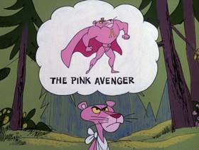 Screenshots from the 1974 DePatie Freleng cartoon Trail of the Lonesome Pink