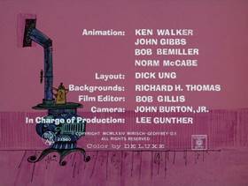 Screenshots from the 1974 DePatie Freleng cartoon Trail of the Lonesome Pink