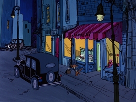 Screenshots from the 1974 DePatie Freleng cartoon Heist and Seek
