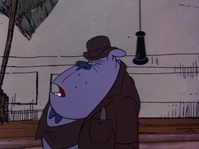 Screenshots from the 1974 DePatie Freleng cartoon Heist and Seek