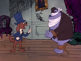 Screenshots from the 1974 DePatie Freleng cartoon Heist and Seek
