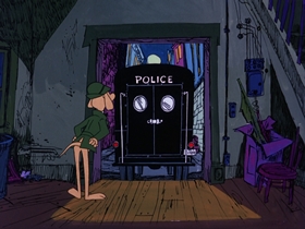 Screenshots from the 1974 DePatie Freleng cartoon Heist and Seek