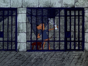 Screenshots from the 1974 DePatie Freleng cartoon The Big House Ain