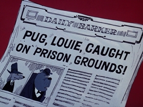 Screenshots from the 1974 DePatie Freleng cartoon The Big House Ain