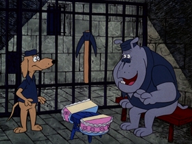 Screenshots from the 1974 DePatie Freleng cartoon The Big House Ain