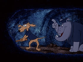 Screenshots from the 1974 DePatie Freleng cartoon The Big House Ain