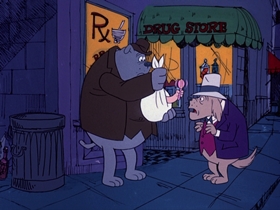 Screenshots from the 1974 DePatie Freleng cartoon Mother Dogfather