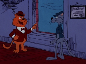 Screenshots from the 1974 DePatie Freleng cartoon Bows and Errors