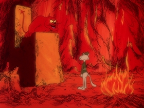 Screenshots from the 1974 DePatie Freleng cartoon Deviled Yeggs