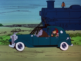 Screenshots from the 1974 DePatie Freleng cartoon Deviled Yeggs