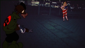 Screenshots from the 1975 Bakshi Animation cartoon Coonskin