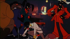 Screenshots from the 1975 Bakshi Animation cartoon Coonskin