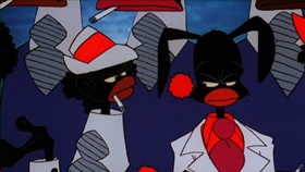 Screenshots from the 1975 Bakshi Animation cartoon Coonskin