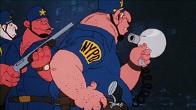 Screenshots from the 1975 Bakshi Animation cartoon Coonskin