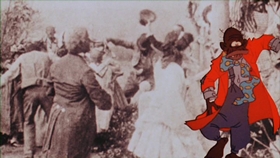 Screenshots from the 1975 Bakshi Animation cartoon Coonskin