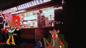 Screenshots from the 1975 Bakshi Animation cartoon Coonskin