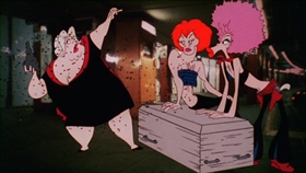 Screenshots from the 1975 Bakshi Animation cartoon Coonskin
