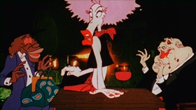 Screenshots from the 1975 Bakshi Animation cartoon Coonskin